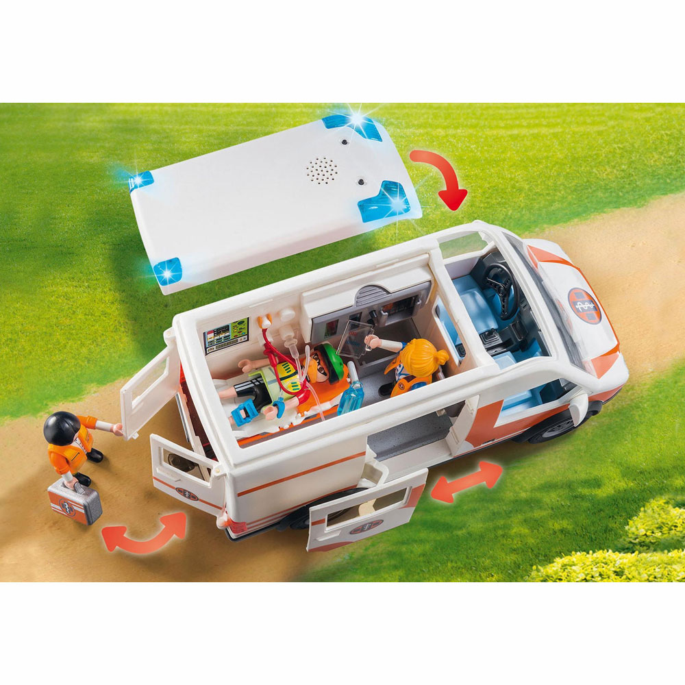 Playmobil Ασθενοφόρο με Διασώστες (PL70049)