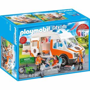 Playmobil Ασθενοφόρο με Διασώστες (PL70049)