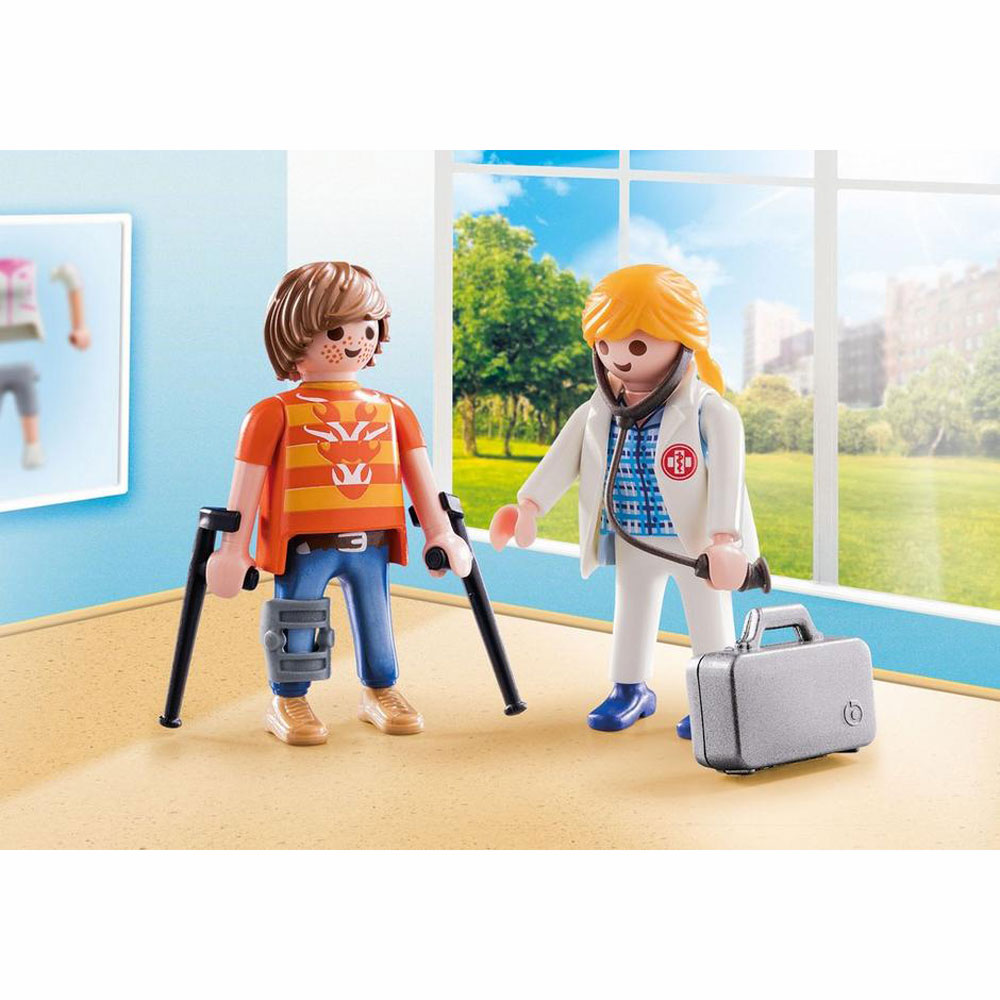 Playmobil Duo Pack Γιατρός και Ασθενής (PL70079)