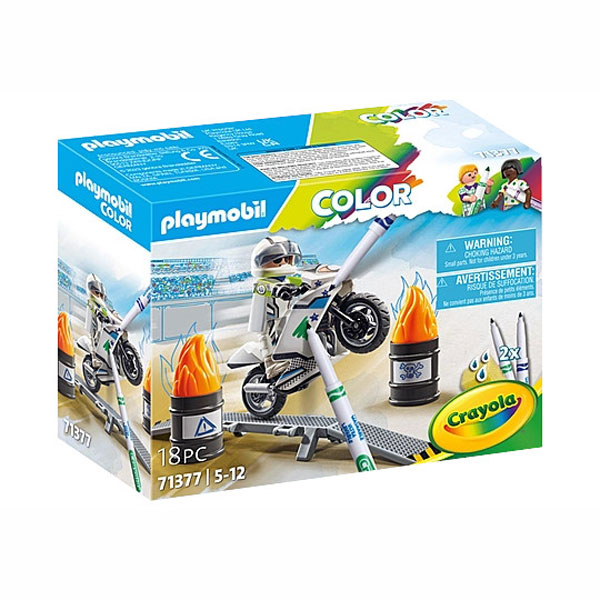 Playmobil Color Μοτοσικλέτα με Οδηγό (71377)