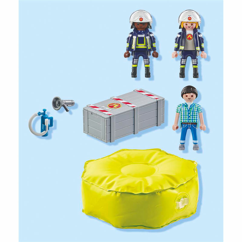 Playmobil City Action Heroes Πυροσβέστες με Στρώμα Διάσωσης (71465)