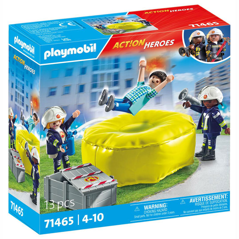 Playmobil City Action Heroes Πυροσβέστες με Στρώμα Διάσωσης (71465)