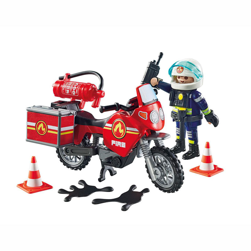 Playmobil City Action Heroes Πυροσβέστης με Μοτοσικλέτα (71466)