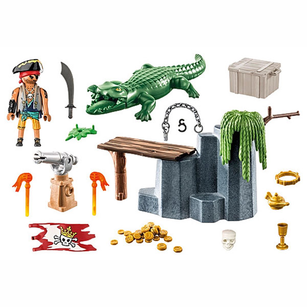 Playmobil Pirates Starter Pack Πειρατής με Αλιγάτορα (71473)