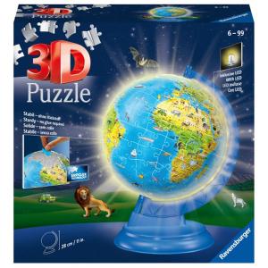 Ravensburger 3D Puzzle Υδρόγειος για Παιδιά Night Edition (11288)