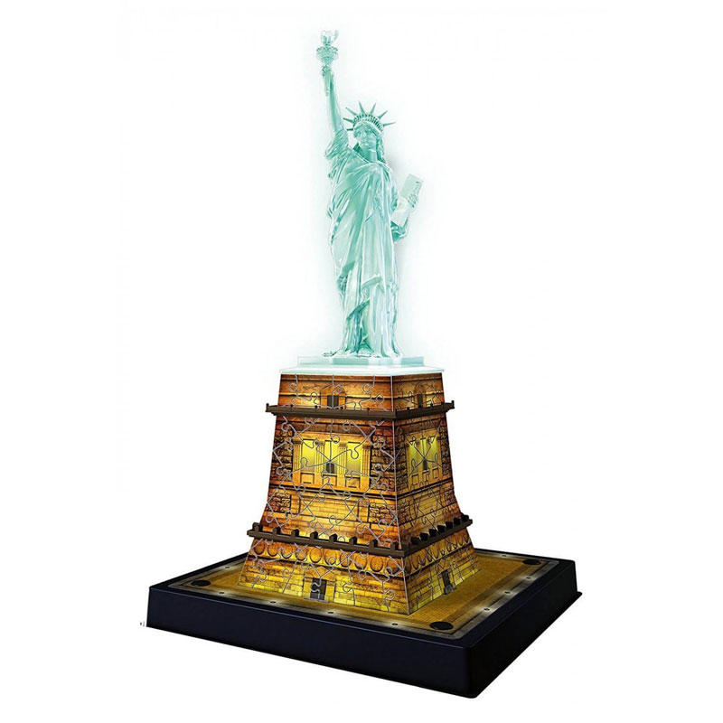 Ravensburger 3D Puzzle Το Άγαλμα της Ελευθερίας Night Edition 120 τμχ (12596)