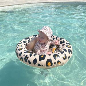 Swim Essentials Σωσίβιο ⌀69εκ. για Μωρά από 0-1 ετών Beige Leopard (2020SE103)