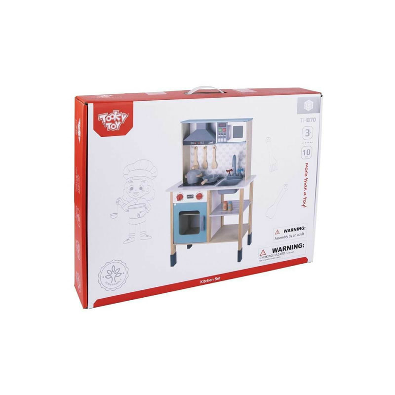 Tooky Toy Kitchen Set Ξύλινη Παιδική Κουζίνα (TH870)