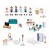 Tooky Toys Doll House Ξύλινο Τριώροφο Κουκλόσπιτο (TH919)