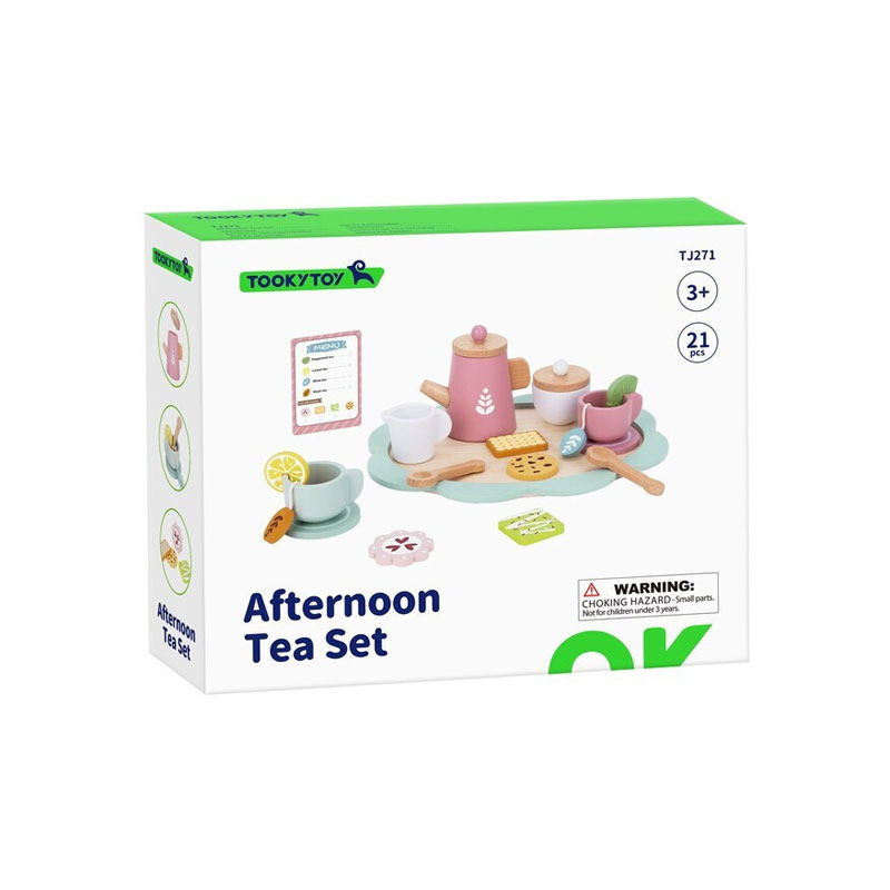 Tooky Toy Afternoon Tea Set Ξύλινο Παιδικό Σετ Τσαγιού (TJ271)