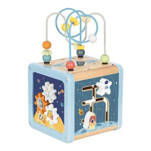 Tooky Toy Ξύλινος Διαστημικός Κύβος Δραστηριοτήτων (TJ932)