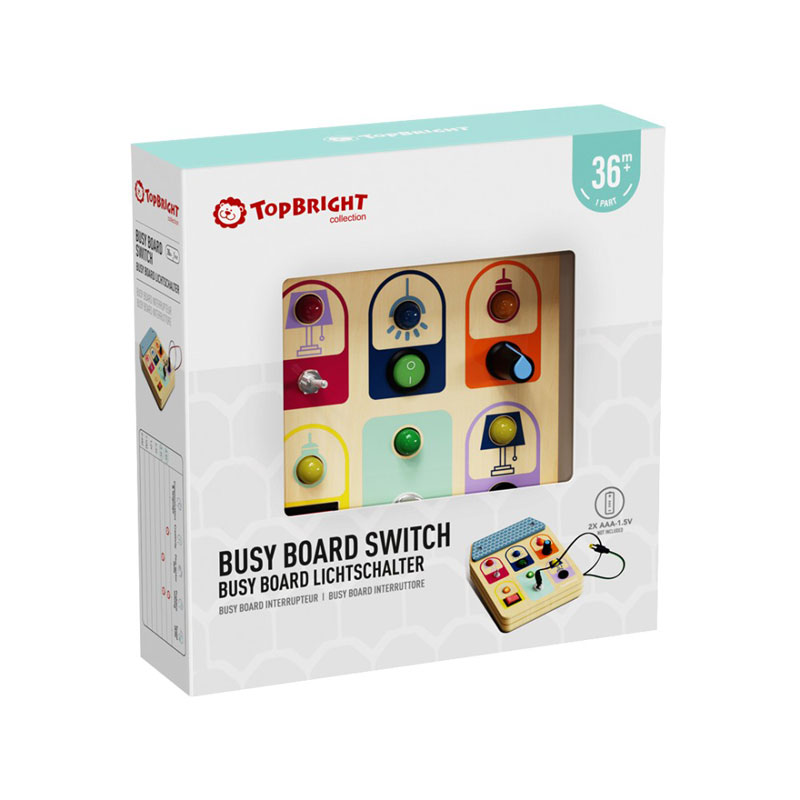 Top Bright Ξύλινο Παιχνίδι Busy Board Switch - Διακόπτες Κωδικός (121120)