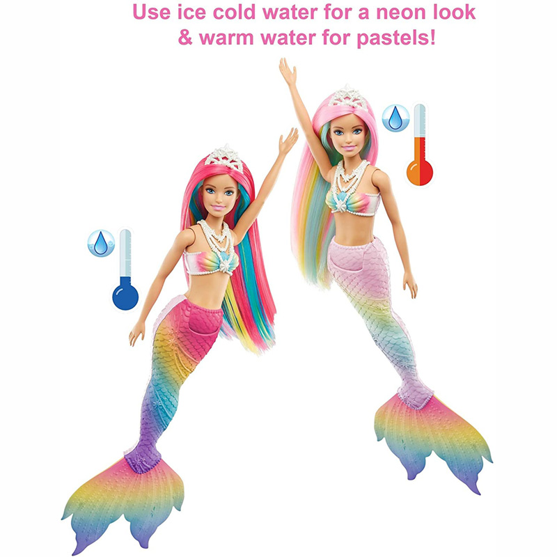 Mattel Barbie Dreamtopia Γοργόνα Μεταμόρφωση Ουράνιο Τόξο- 2 Σχέδια (GTF89)