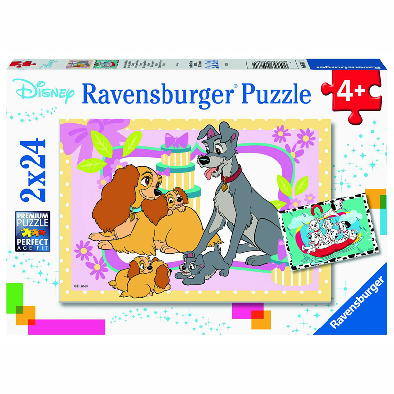 Ravensburger Παζλ 2x24 τμχ Σκυλιά της Disney (05087)