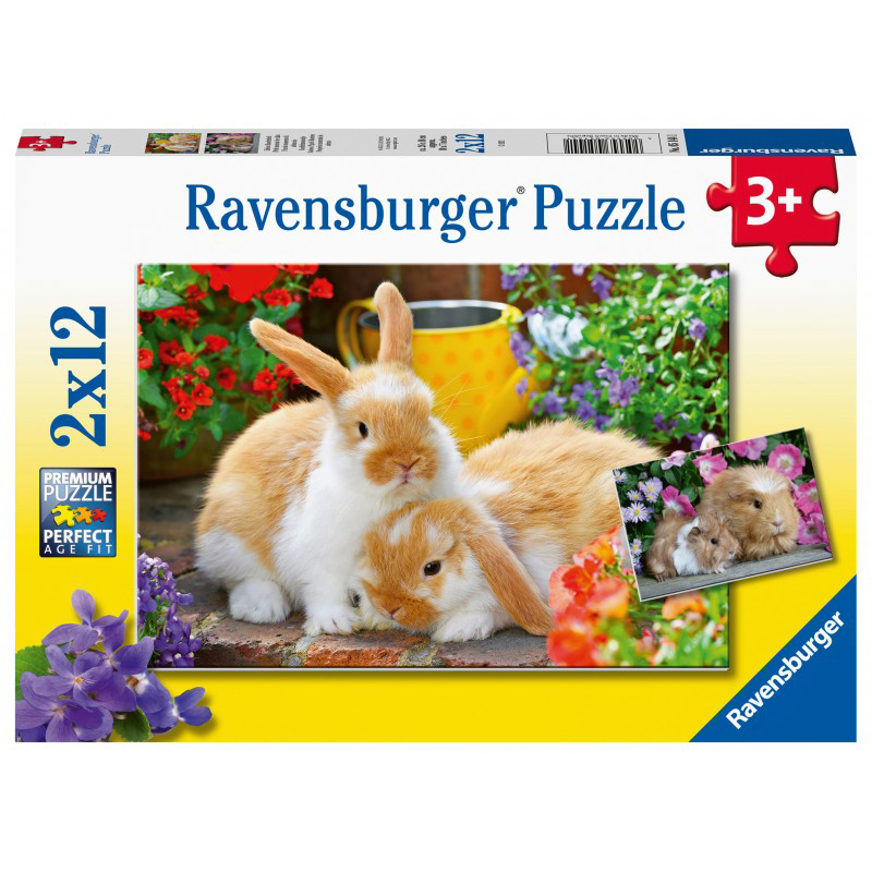 Ravensburger Παζλ 2x12 τμχ. Γλυκά Ζωάκια