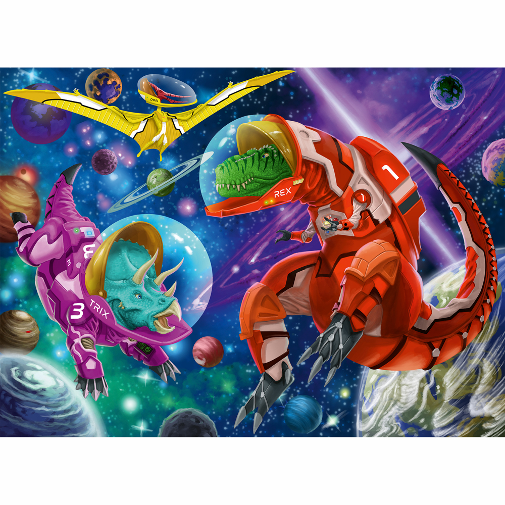Ravensburger Παζλ 200XXL Δεινόσαυροι στο Διάστημα τμχ 12976