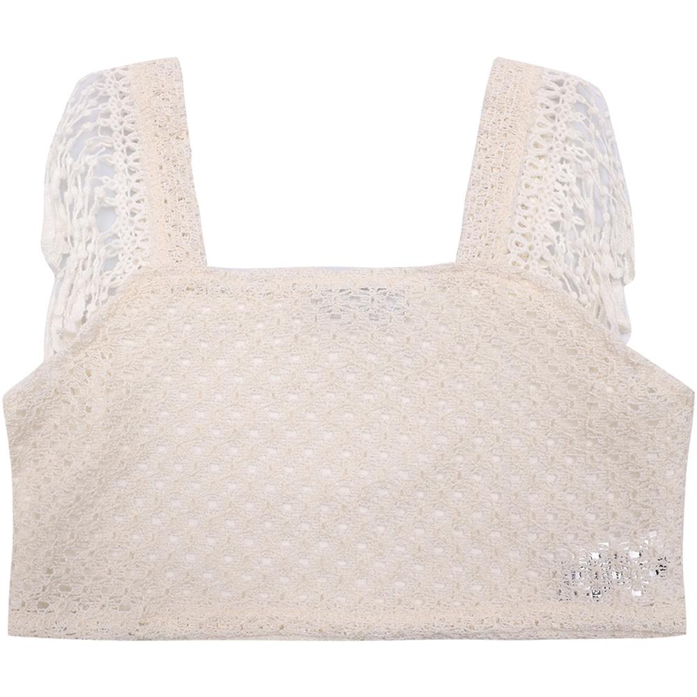 Παιδικό δαντελένιο crop top TO BE TOO κορίτσι - 0