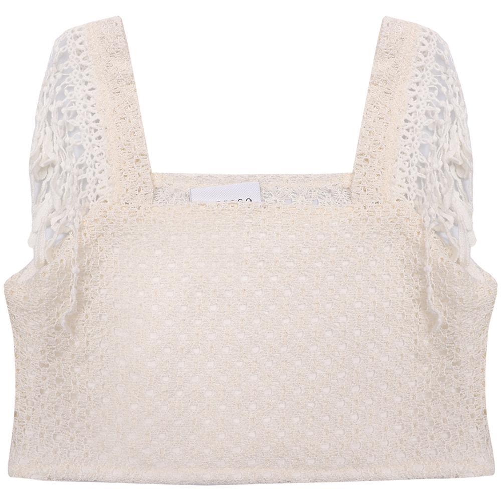Παιδικό δαντελένιο crop top TO BE TOO κορίτσι - 1