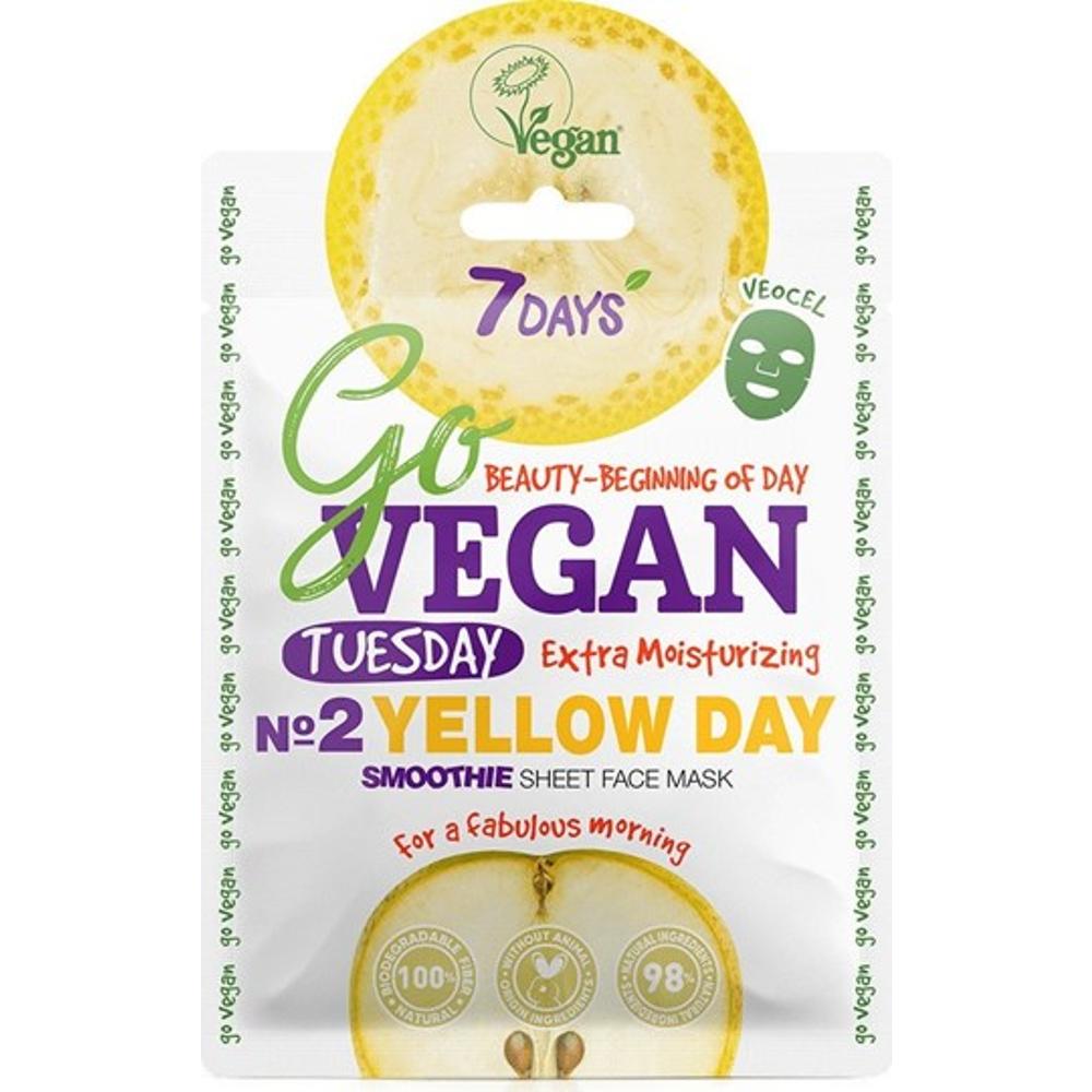 7Days Go Vegan Face Mask Yellow Day Μάσκα για Ενυδάτωση & Λάμψη, 25g