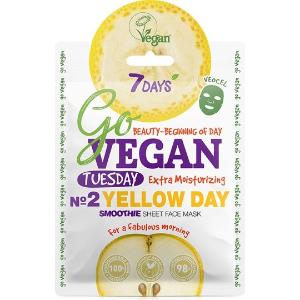 7Days Go Vegan Face Mask Yellow Day Μάσκα για Ενυδάτωση & Λάμψη, 25g - 2413