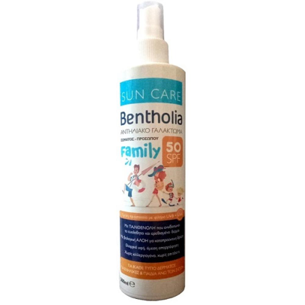 Bentholia Sun Care Family Body & Face Sunscreen Lotion SPF50 (With Panthenol & Organic Aloe Vera) 200ml