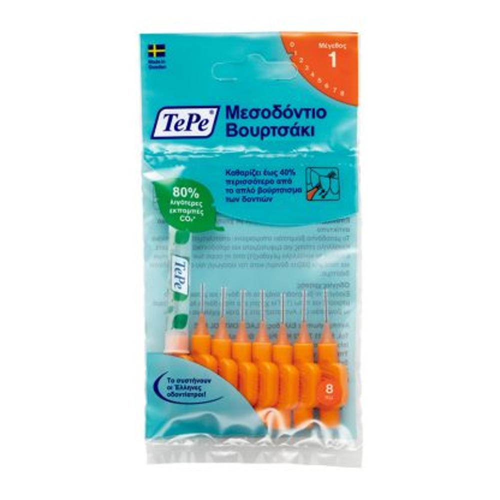 TePe Interdental Brushes Original Μεσοδόντια Βουρτσάκια 0.45mm 8τμχ