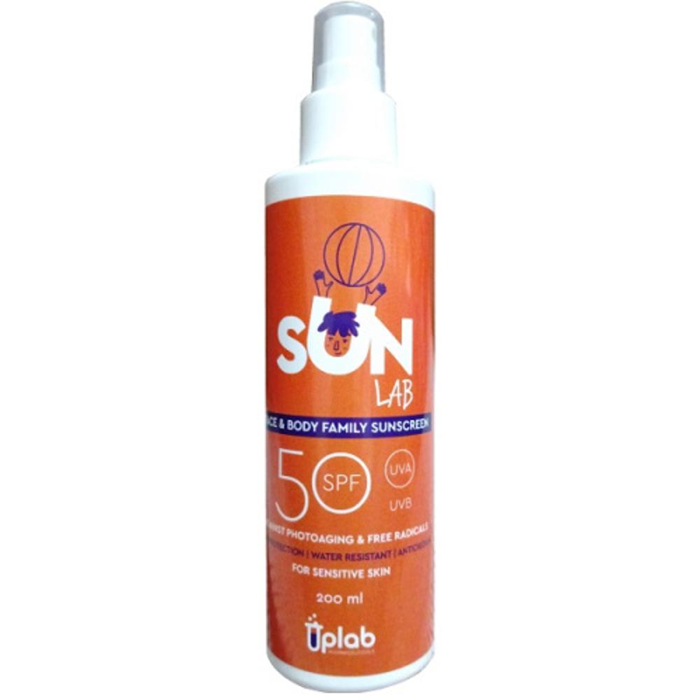 Uplab Pharmaceuticals SUN LAB Face & Body Family Sunscreen Spray SPF50 200ml