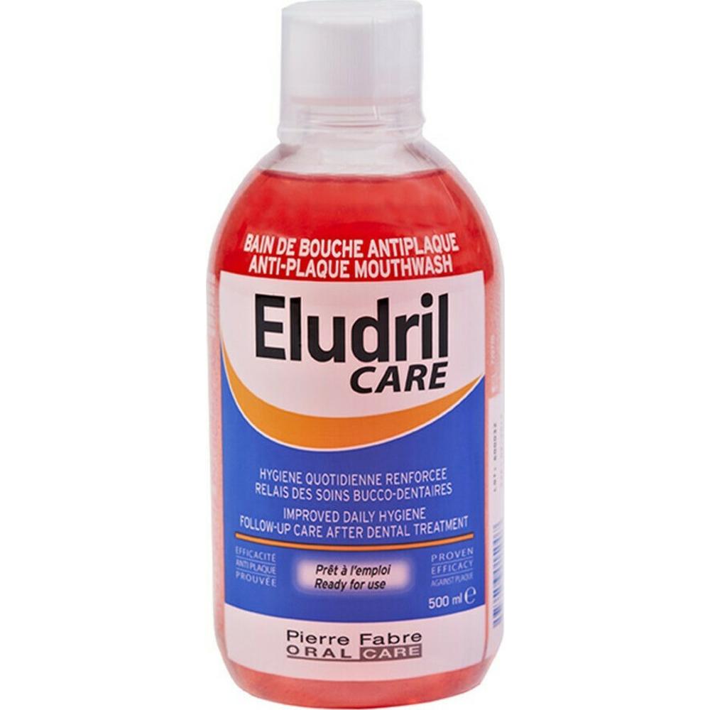 Elgydium Eludril Care, Διάλυμα Για Στοματικές Πλύσεις Κατά Της Πλάκας, 500ml