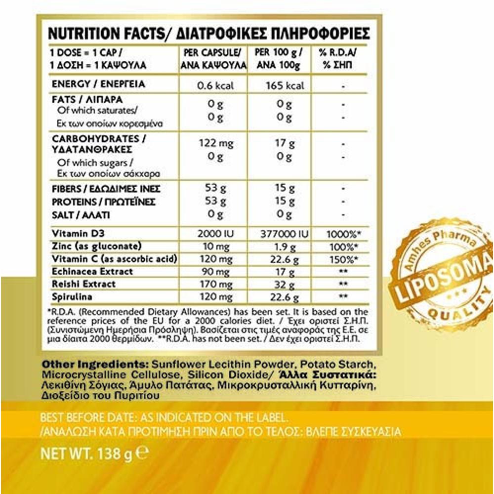 JOHN NOA Liposomal D3, Zinc, Vit C 60caps