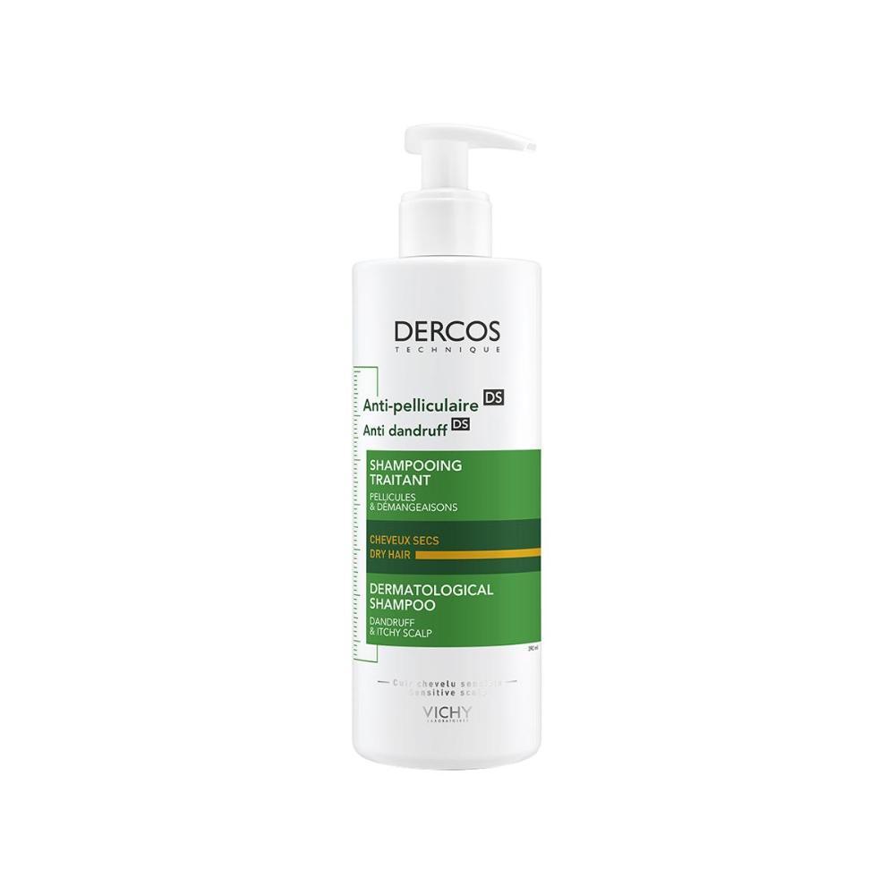 Vichy Dercos Anti-Dandruff DS Shampoo for Dry Hair, Αντιπυτιριδικό σαμπουάν για Ξηρά μαλλιά, 390ml