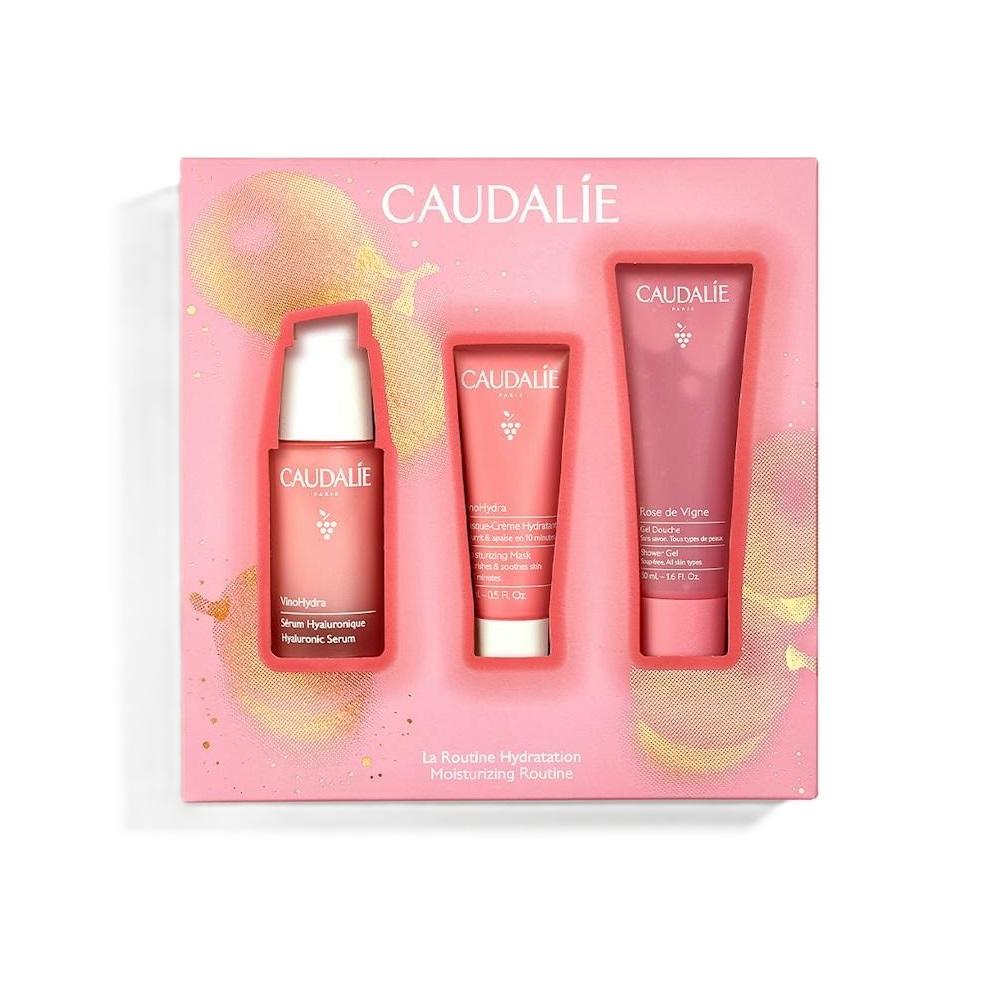 Caudalie VinoHydra X-Mas Promo Hyaluronic Serum Ενυδατικός Ορός Προσώπου με Υαλουρονικό Οξύ, 30ml & Δώρο Moisturizing Mask Ενυδατική Μάσκα Προσώπου, 15ml & Rose de Vigne Shower Gel Αφρόλουτρο Σώματος, 50ml, 1σετ