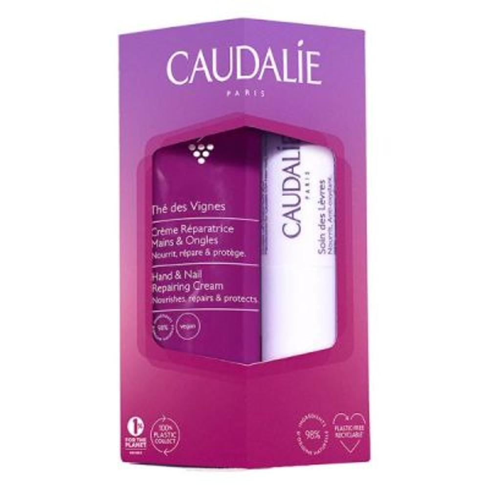 Caudalie Lip & Hand Duo The des Vignes Κρέμα Χεριών Και Νυχιών 30 ml & Lip Conditioner Ενυδατικό Stick Χειλιών 4.5 gr