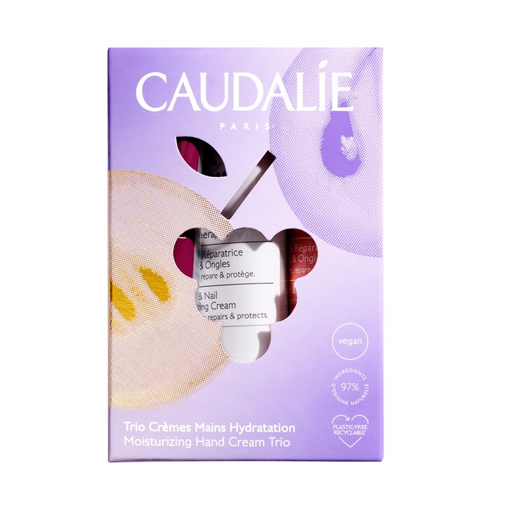 Caudalie Set Moisturizing Hand Cream Trio The des Vignes Hand & Nail Repair Cream 30ml + Vinotherapist Hand & Nail Repair Cream 30ml + Rose de Vigne Hand & Nail Repair Cream 30ml