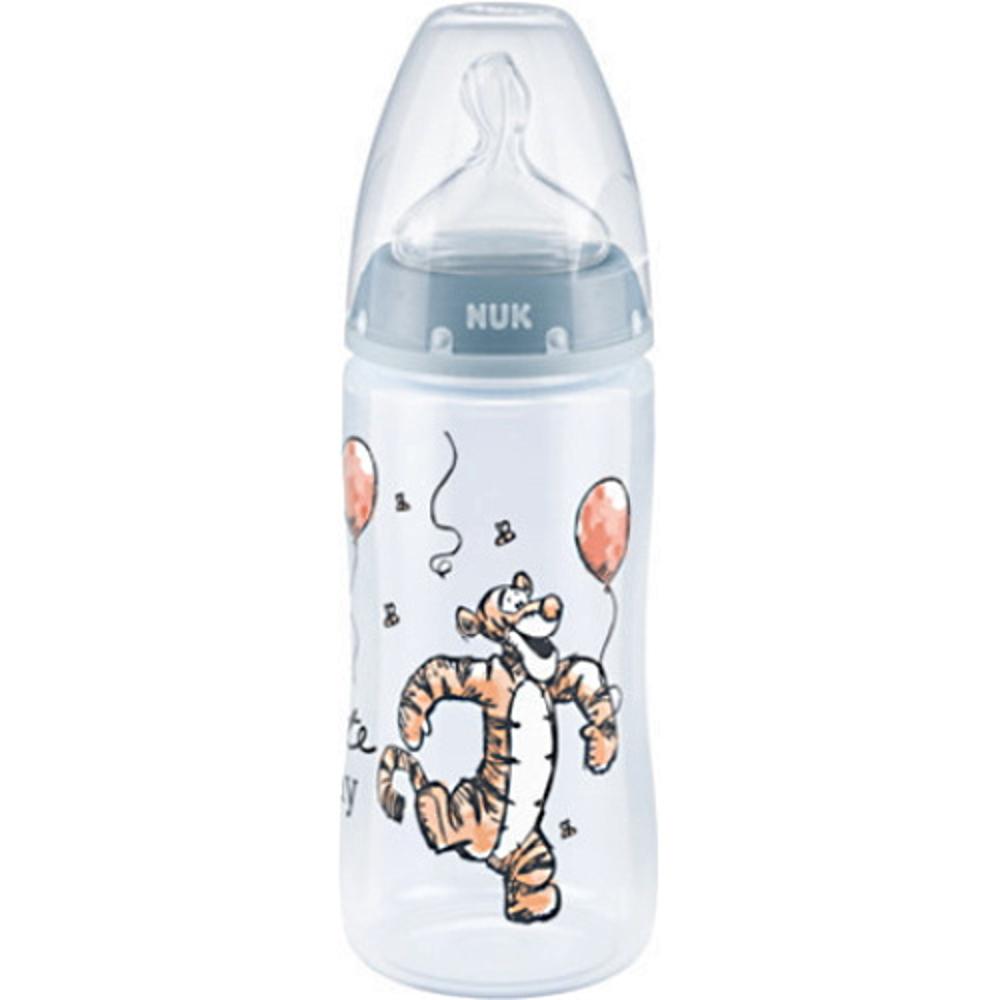 Nuk First Choice Bottle with Temperature Control  Winnie the Pooh Πλαστικό Μπιμπερό με Θηλή Σιλικόνης και Δείκτη Ελέγχου Θερμοκρασίας 0-6 Μηνών 300ml