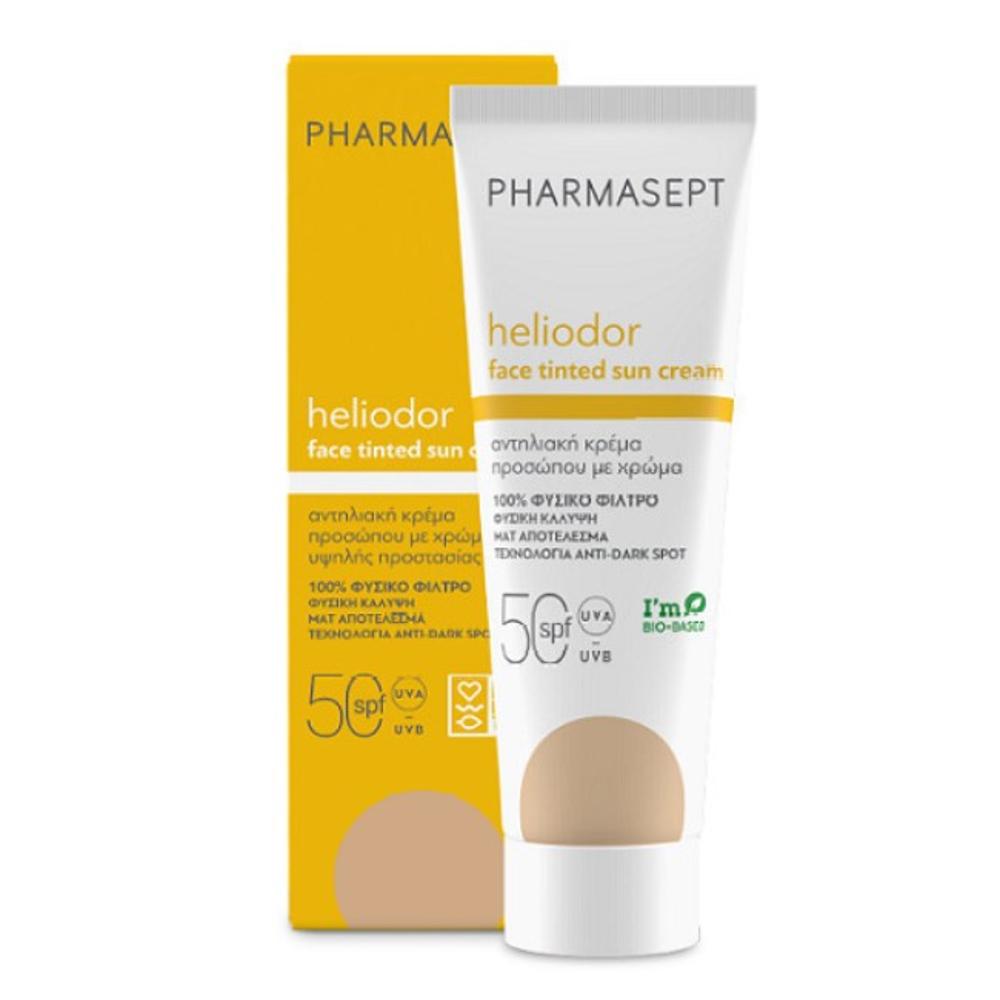 Pharmasept Heliodor Αντηλιακή Κρέμα Προσώπου SPF 50 με Χρώμα 50ml