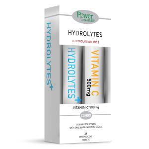 Power Health Combo Hydrolytes, 20 αναβράζοντα δισκία & Vitamin C 500mg, 20 αναβράζοντα δισκία, 1σετ - 4653