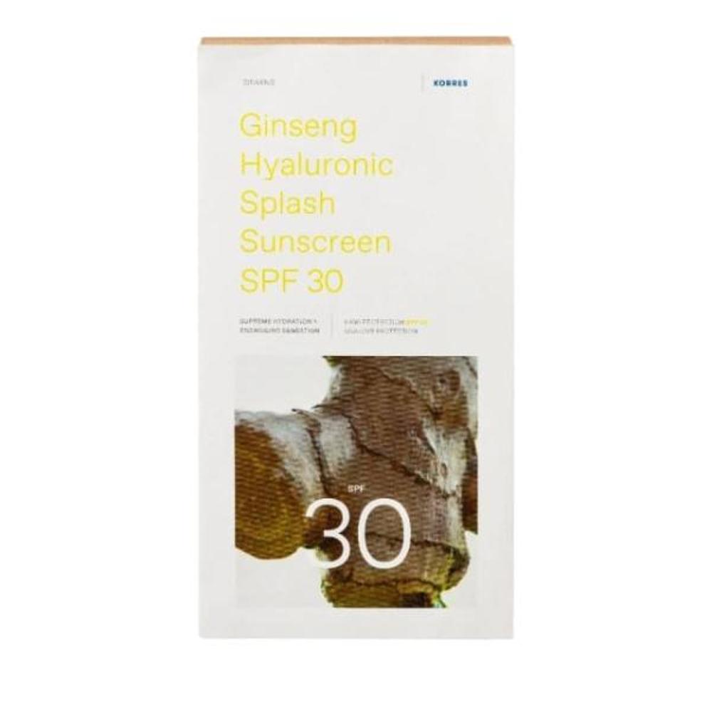 Korres Promo Ginseng Hyaluronic Sunscreen Splash Spf30 150ml & Renewing Body Cleanser, Ginger & Lime 250ml