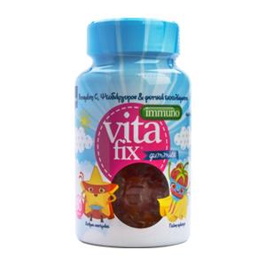 Intermed VitaFix Immuno Gummies Star Raspberry Παιδικό Συμπλήρωμα Διατροφής για Ενίσχυση του Ανοσοποιητικού σε Ζελεδάκια με Σχήμα Αστεράκι και Γεύση Σμέουρο, Συσκευασία με 60τεμ - 4027