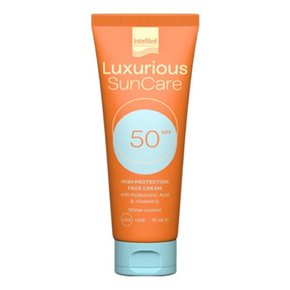 Intermed Luxurious Sun Care Face Cream Αντηλιακή Κρέμα Προσώπου SPF50, 75ml