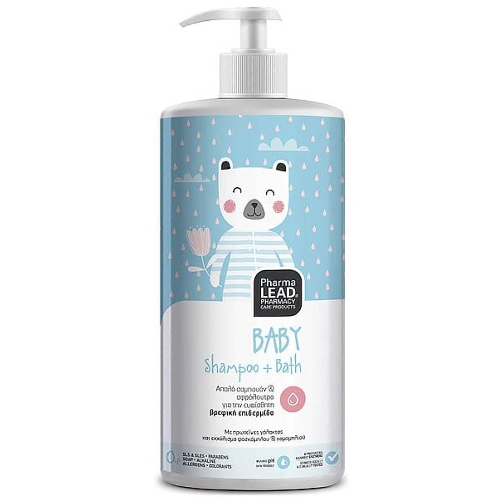 Pharmalead Baby Shampoo & Bath Απαλό Βρεφικό Σαμπουάν & Αφρόλουτρο για την Ευαίσθητη Βρεφική Επιδερμίδα, 1L