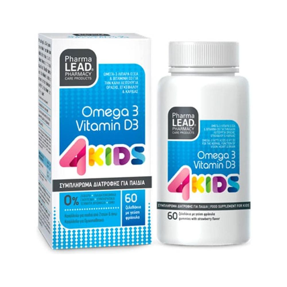 Pharmalead Omega 3 Vitamin D3 4 Kids Συμπλήρωμα Διατροφής για Παιδιά, 60gummies