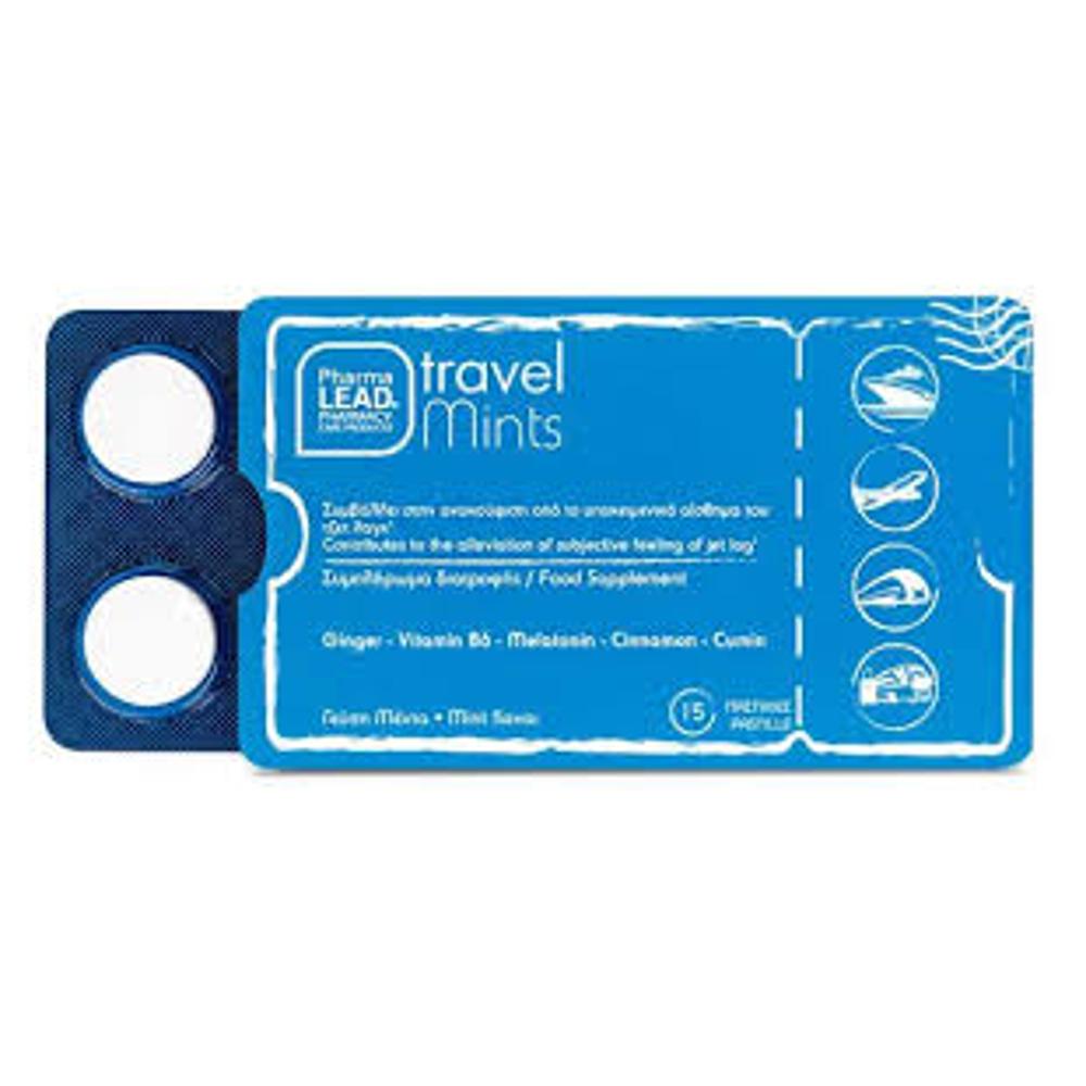 PHARMALEAD Travel Mints, Παστίλιες για Ανακούφιση από το Τζετ Λαγκ - 15τεμ