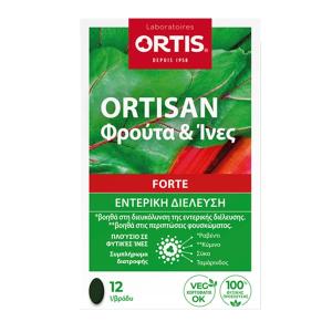 Ortis Ortisan Forte Φρούτα & Ίνες Εντερική Διέλευση, 12δισκία - 4770