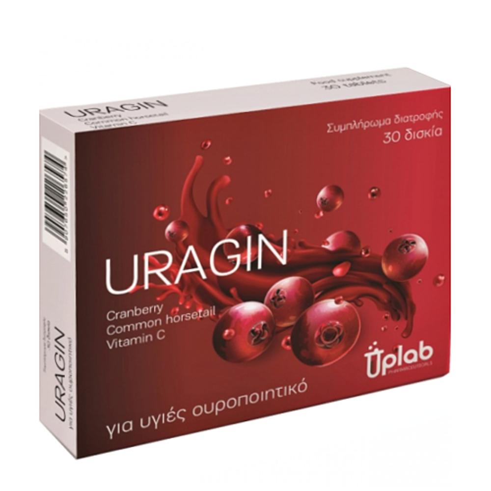 Uplab Uragin (Cranberry, Common Horsetail & Vitamin C) 30caps + ΔΩΡΟ Vitamin C 1000mg eff.