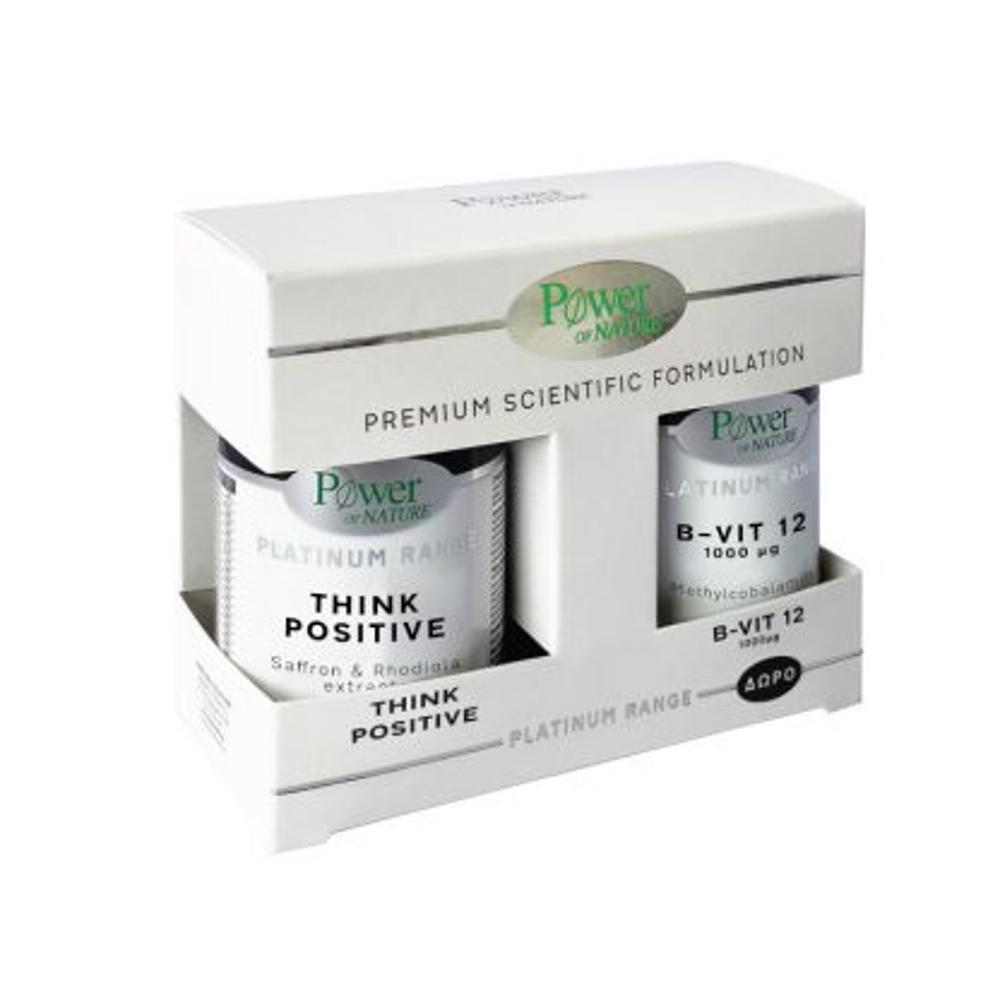 Power Health Platinum Range Premium Scientific Formulation Think Positive 30 caps & B-Vit 12 1000μg 20 tabs