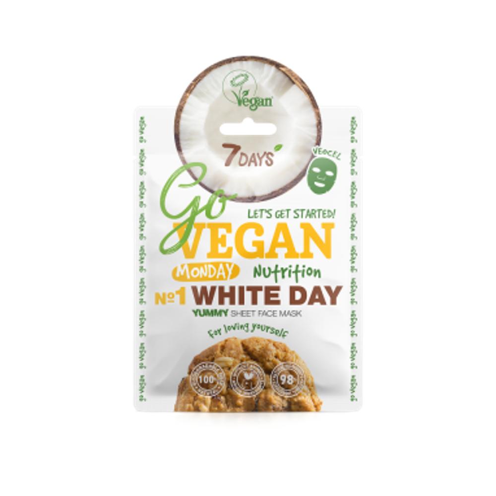 7Days Go Vegan Face Mask White Day Μάσκα Ενυδάτωσης & Ελαστικότητας, 25g