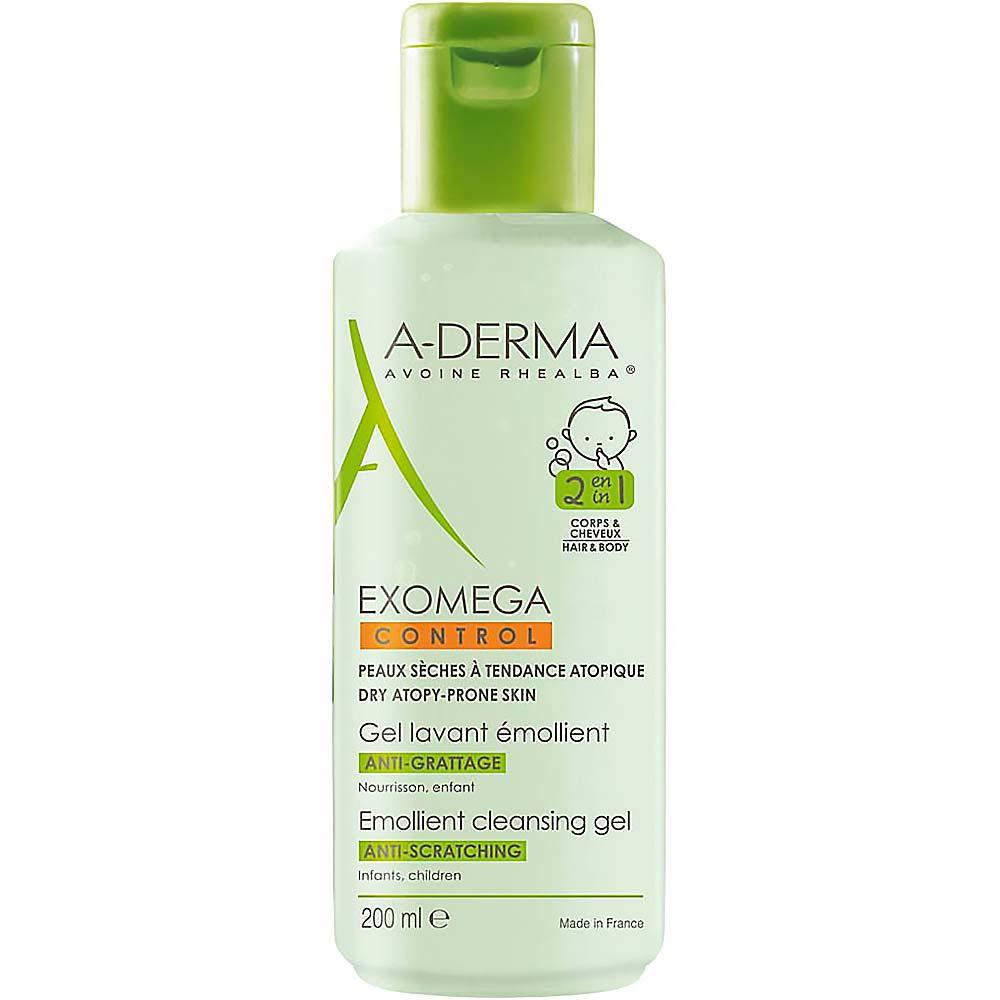 A-Derma Exomega Control Gel Lavant Emollient 2en1 200ml