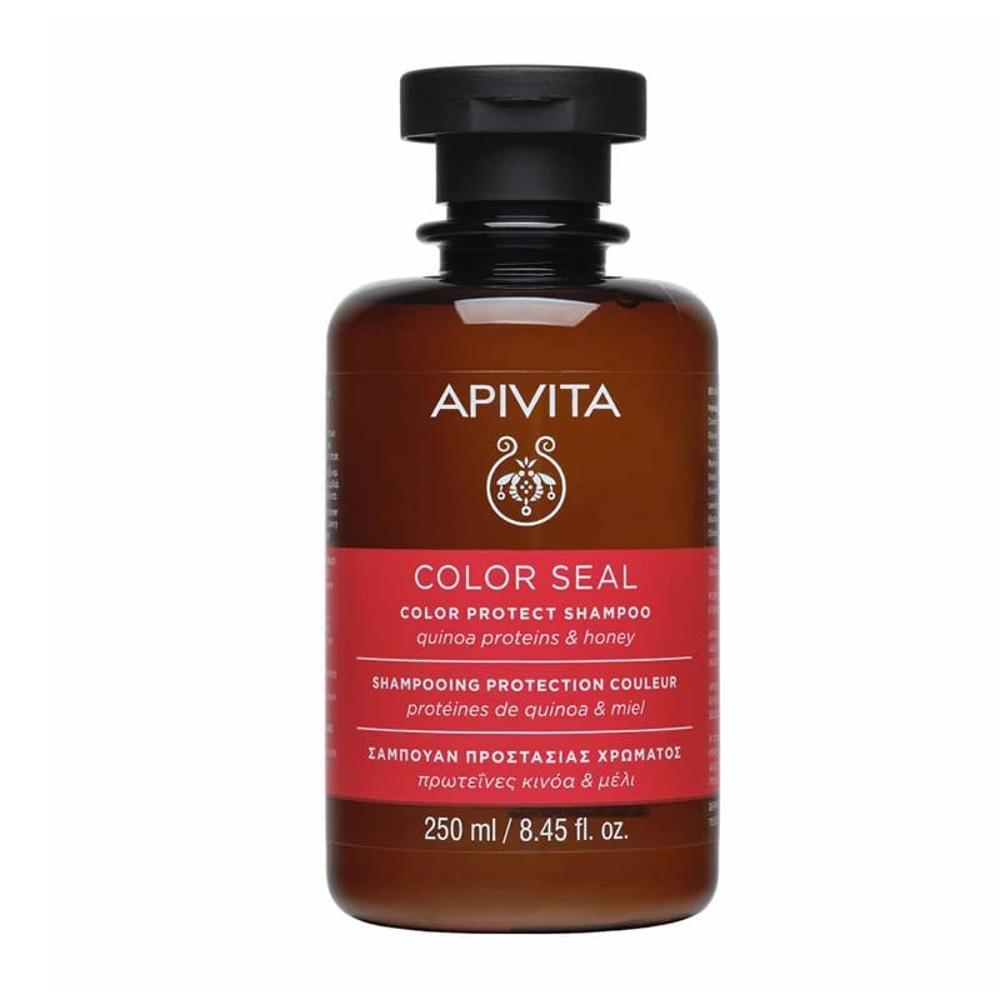 Apivita Color Seal Color Protect Shampoo 250ml - Σαμπουάν Προστασίας Χρώματος Πρωτεΐνες Κινόα & Μέλι 250ml