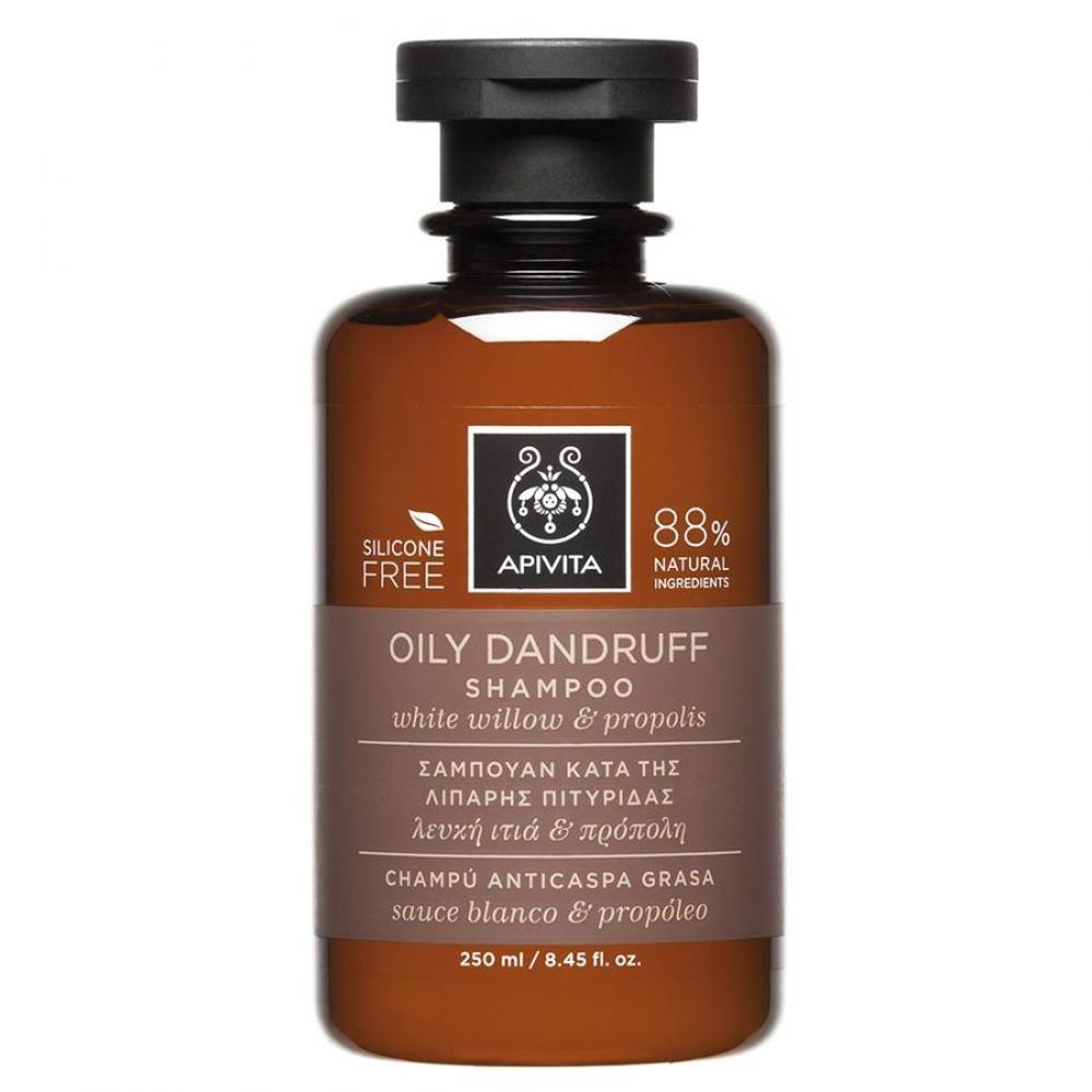 Apivita Oily Dandruff Shampoo Σαμπουάν κατά της λιπαρής πιτυρίδας με λευκή Ιτιά & Πρόπολη 250ml