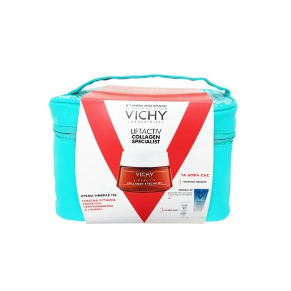 Vichy Set Liftactiv Collagen Specialist 50ml + Δώρο Mineral 89 10ml + Capital Soleil Uvage Daily SPF50 3ml + Νεσεσέρ 1τμχ